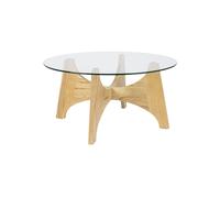 Table basse en verre beige Kobe