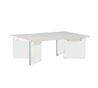 Table Basse en Verre "Ester" 120cm Blanc