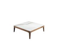 Table basse en verre imitation marbreet Marron