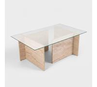 Table basse en verre trempé 105 x 65 cm Vetrino
