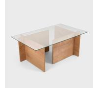 Table basse en verre trempé 105 x 65 cm Vetrino