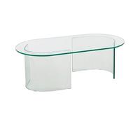 Table basse en verre trempé courbé - Transparent - NIZWA