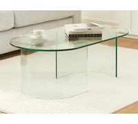 Table basse en verre trempé courbé - Transparent - NIZWA