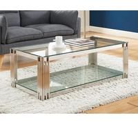 Table basse en verre trempé et acier inoxydable - Chromé - NOMELANO de Pascal MORABITO