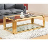 Table basse en verre trempé et acier inoxydable - Doré - NOMELANO de Pascal MORABITO