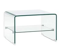 Table basse en verre trempé FYDUN - Clair - 50 x 45 x 33 cm