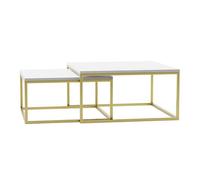 Table basse - Ensemble tables basses Oswego 102 495057 - Blanc - 76x76x39cm