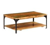 vidaXL Table basse et étagère 100x60x35 cm Bois de récupération solide