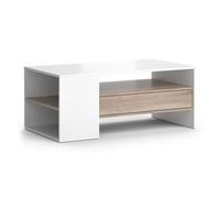 Table basse Fabien, 110x60cm, Blanc, Vicco 37954