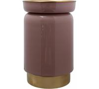 Table basse fait main en fer EJA 32x32 vieux rose et or