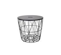 Table basse FANY en métal noir Ø49cm