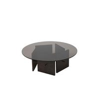 Table Basse Ferm Living Aukko, Verre Teinté/chêne Foncé