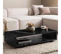 Table basse FineBuy 100 cm Table de salon Table de salon Grand espace de rangement Table basse