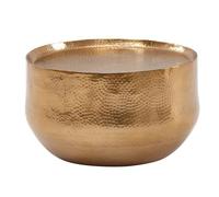 Table Basse - FINEBUY - Ronde - Aluminium Martelée - 60x60x35 cm - Couleur d'or