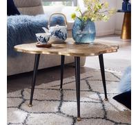 Table basse FineBuy Table de salon Arbre en métal 64x64x37 Table de salon