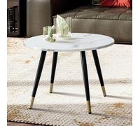 Table basse FineBuy Table de salon aspect marbre 60 cm Table ronde