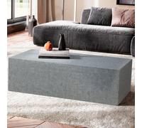 Table basse FineBuy Table de salon MONOBLOC aspect béton gris Table de salon Moderne