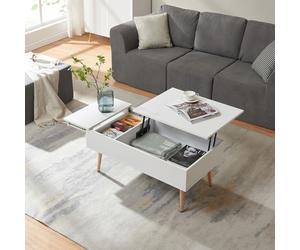 Table basse Flesen 92 x 52 x 41 cm blanc
