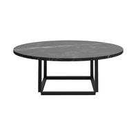 Table basse Florence Ø90cm black powdercoated steel frame