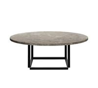 Table basse Florence Ø90cm black powdercoated steel frame