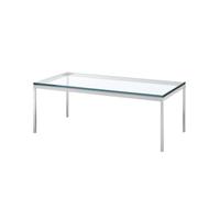Table basse Florence Knoll 114x57cm frame chromed steel