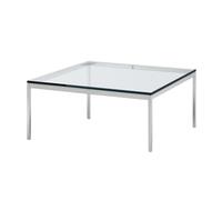 Table basse Florence Knoll 90x90cm frame chromed steel