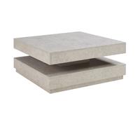 Table basse Florenz 76 x 76 x 38 cm effet béton clair