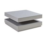 Table basse Florenz 76 x 76 x 38 cm gris clair