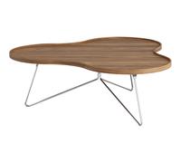 Swedese Table Flower Mono édition spéciale 107x114 cm H39 cm noyer laqué acier chromé