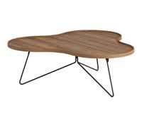 Swedese Table Flower Mono édition spéciale 107x114 cm H39 cm noyer laqué acier noirci