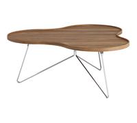 Swedese Table Flower Mono édition spéciale 107x114 cm H45 cm noyer laqué acier chromé