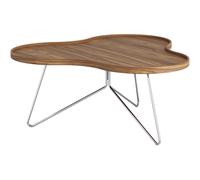 Swedese Table Flower Mono édition spéciale 84x90 cm H39 cm noyer laqué acier chromé