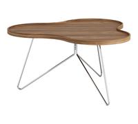 Swedese Table Flower Mono édition spéciale 84x90 cm H45 cm noyer laqué acier chromé