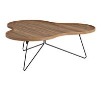 Swedese Table Flower Mono édition spéciale 84x90 cm H45 cm noyer laqué acier noirci
