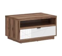Table basse Forn 90x60 Chêne/Lustré blanc