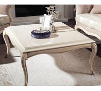 Table basse française baroque rococo meubles blanc argenté ameublement table bois