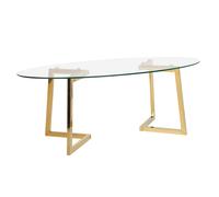 Table Basse Fresno Doré Transparent