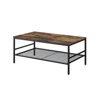 Table basse Fyrk 106x60cm avec tablette Chêne de force doré/Noir Vicco 55288