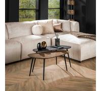 Table basse gigogne ovale en métal CILA (lot de 2)