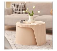 Table basse gigogne pliable moderne, tables basses rondes évolutives for la table centrale d'élégance de café salon, d'appoint empilables, extensible jusqu'à 41,3" Table Basse Jardin(Apricot)