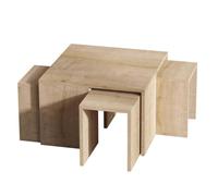 Table basse gigogne polyvalente mélaminé effet bois - Oviala