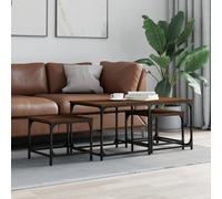 Table Basse Gigogne Table d'Appoint Bout de Canapé Bois d'Ingénierie vidaXL