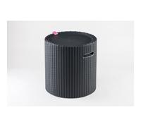 Table basse glacière Keter Cool Stool 39 L en résine imitation rotin gris anthracite, diamètre 43,7 cm, hauteur 44,3 cm (230905)