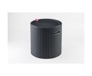 Table basse glacière Keter Cool Stool 39 L résine imitation rotin gris anthracite, table extérieur isotherme (230905)