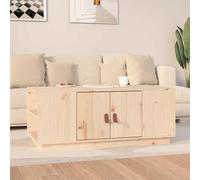 vidaXL Table basse 100x50x41 cm en bois massif de pin Marron