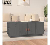 Table Basse Gris 100x50x41 cm Bois Massif de Pin Table d'Appoint Salon vidaXL