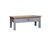 vidaXL Table basse Panama Pin massif 100x60x45 cm Blanc