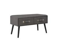 Table basse Gris 80x40x46 cm Similicuir Gris G