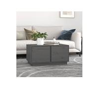 Table basse Gris 80x50x40 cm Bois massif de pin814421