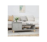 Table basse Gris béton 100x50x45 cm Bois d ingénierie